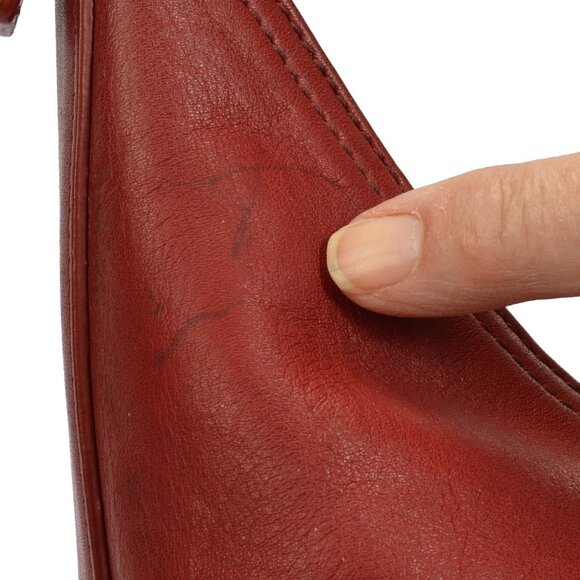 Vintage Coach Red Legacy Glove Tanned leather Shoulder Bag 9823 - Picture 8 of 15